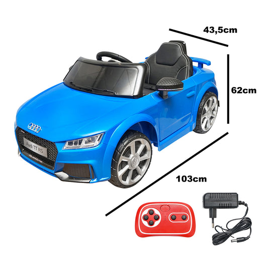 Electric car with 6V/4Ah battery and remote control for kids Audi TT JE1198 blue