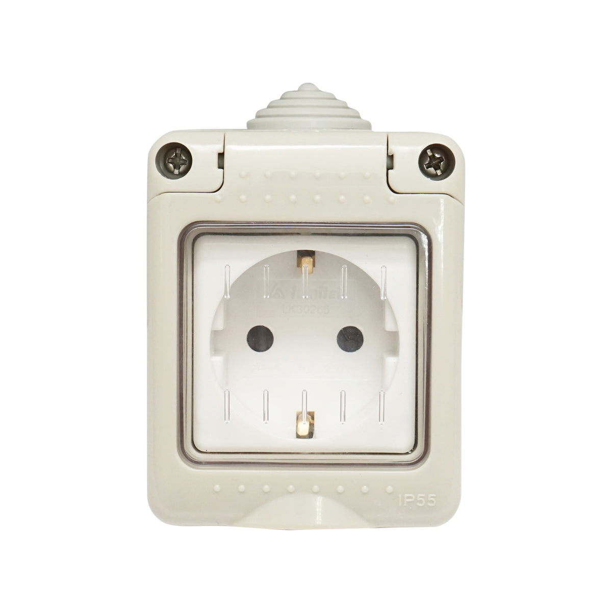 Schuko plug simple applied for IP55, 16A, 250V with grounding and protection Breckner Germany
