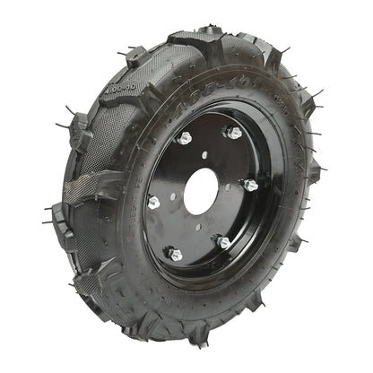 Complete wheel 400/10 tread 8PR with black rim