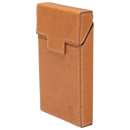 Brown leather case for cigarette pack P34 Breckner