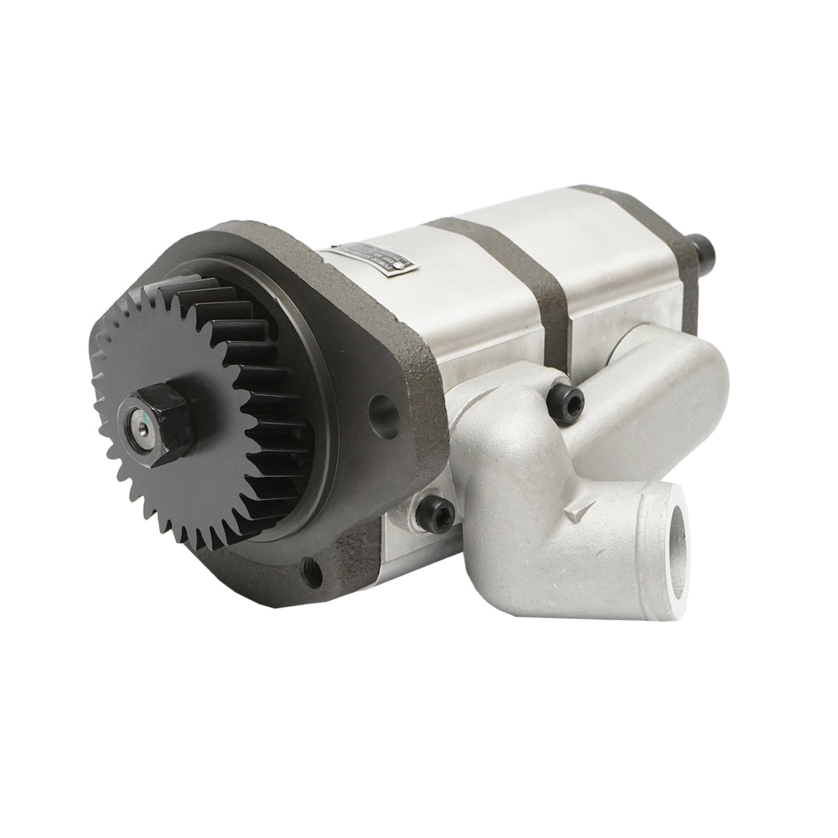 Double hydraulic pump with a flow of 28+12 cm3, pinion 93.05 mm, Z=31 for John Deere OEM RE72058, RE73947