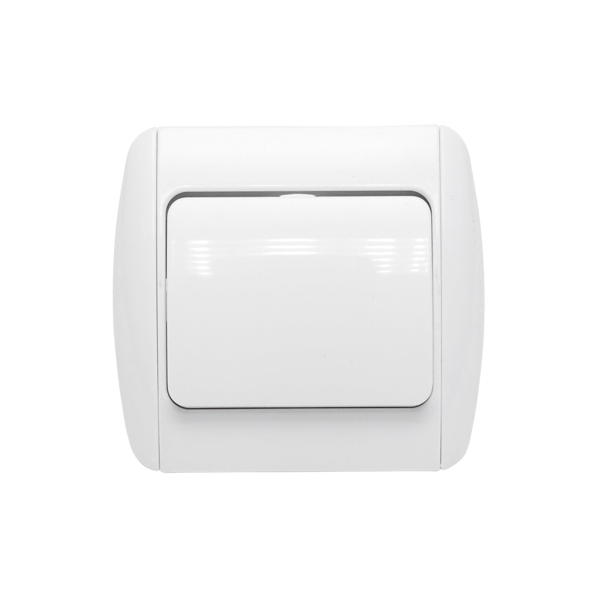 Simple white switch ST MAKEL 220V - 250V, 10A recessed, ceramic