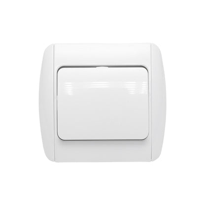 Simple white switch ST MAKEL 220V - 250V, 10A recessed, ceramic