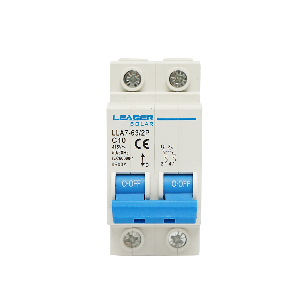 Automatic safety switch type 2P-10A-415VAC Leader