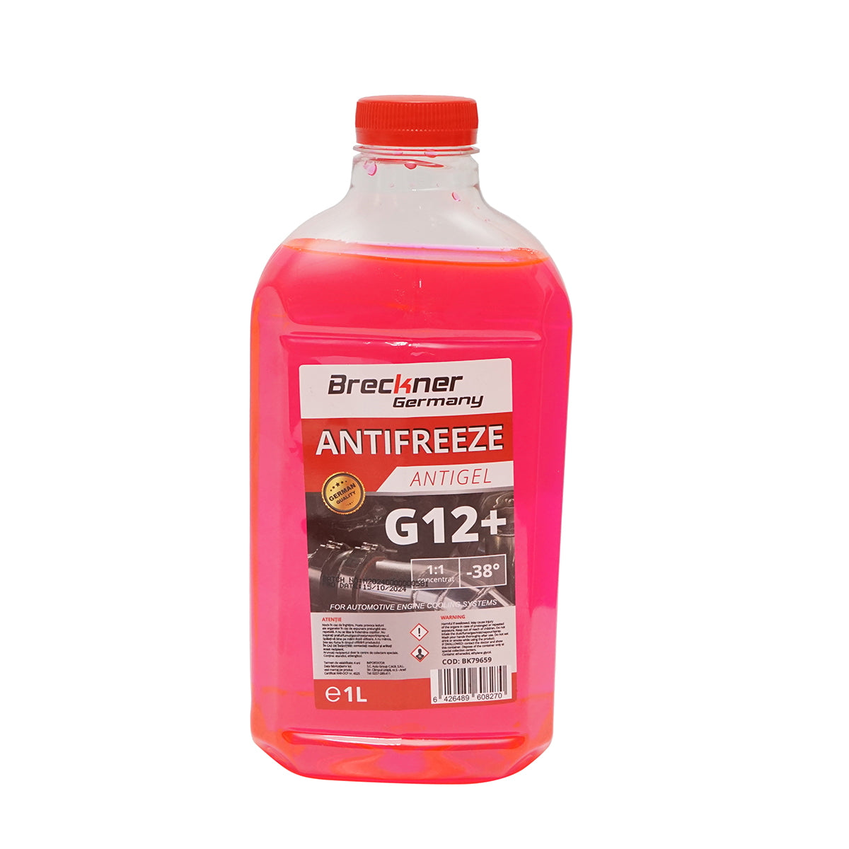 Antifreeze G12+ red/pink -38 degrees 1L Breckner Germany