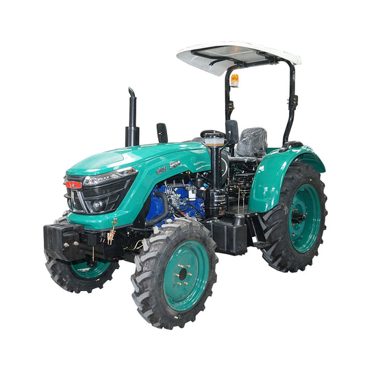 80HP 4x4 tractor, green with semi-cabin series 804