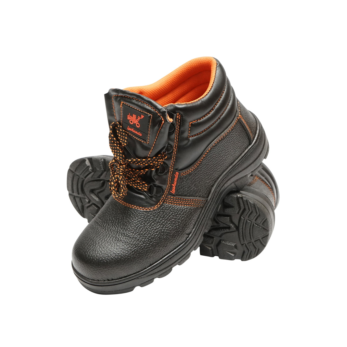 Size 40 safety boots with toe cap and steel sole insert 5015