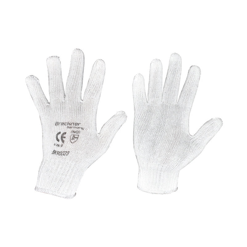 White cotton work gloves size 9 Breckner Germany