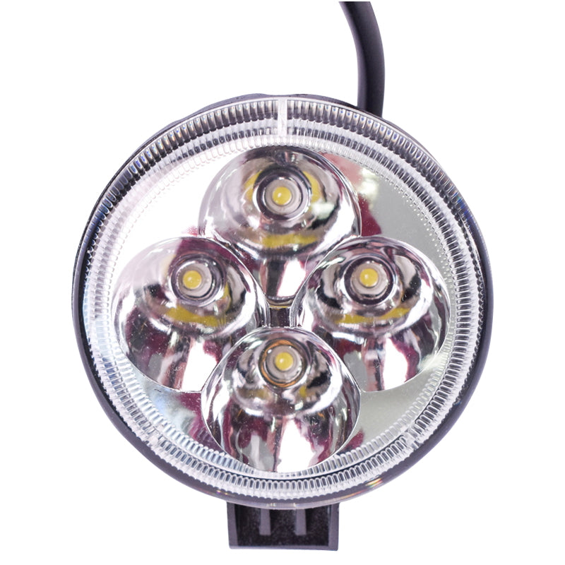 Lamp with 4 LEDs 10-30V 12W round radiation angle 60