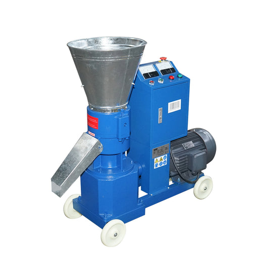Feed granulator, grain press 7.5KW, 380V with a 6mm die and maximum efficiency of 150kg/H
