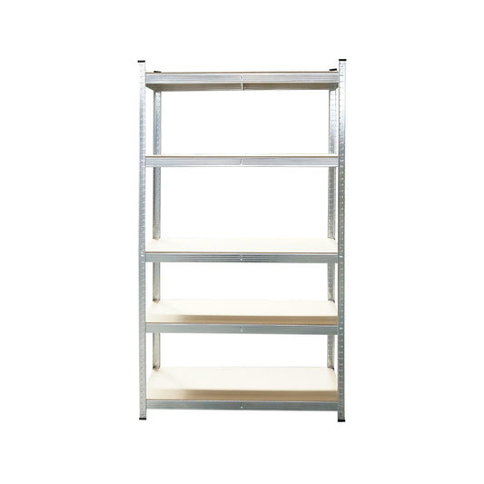 Metal shelf with 5 MDF shelves, 180x100x45cm, 250kg/shelf, assembly without screws, galvanized