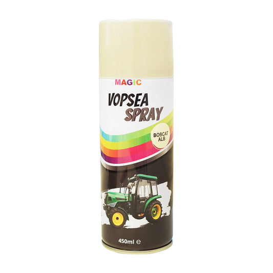 Professional white auto spray paint Bobcat type with quick drying 450ml MAGIC