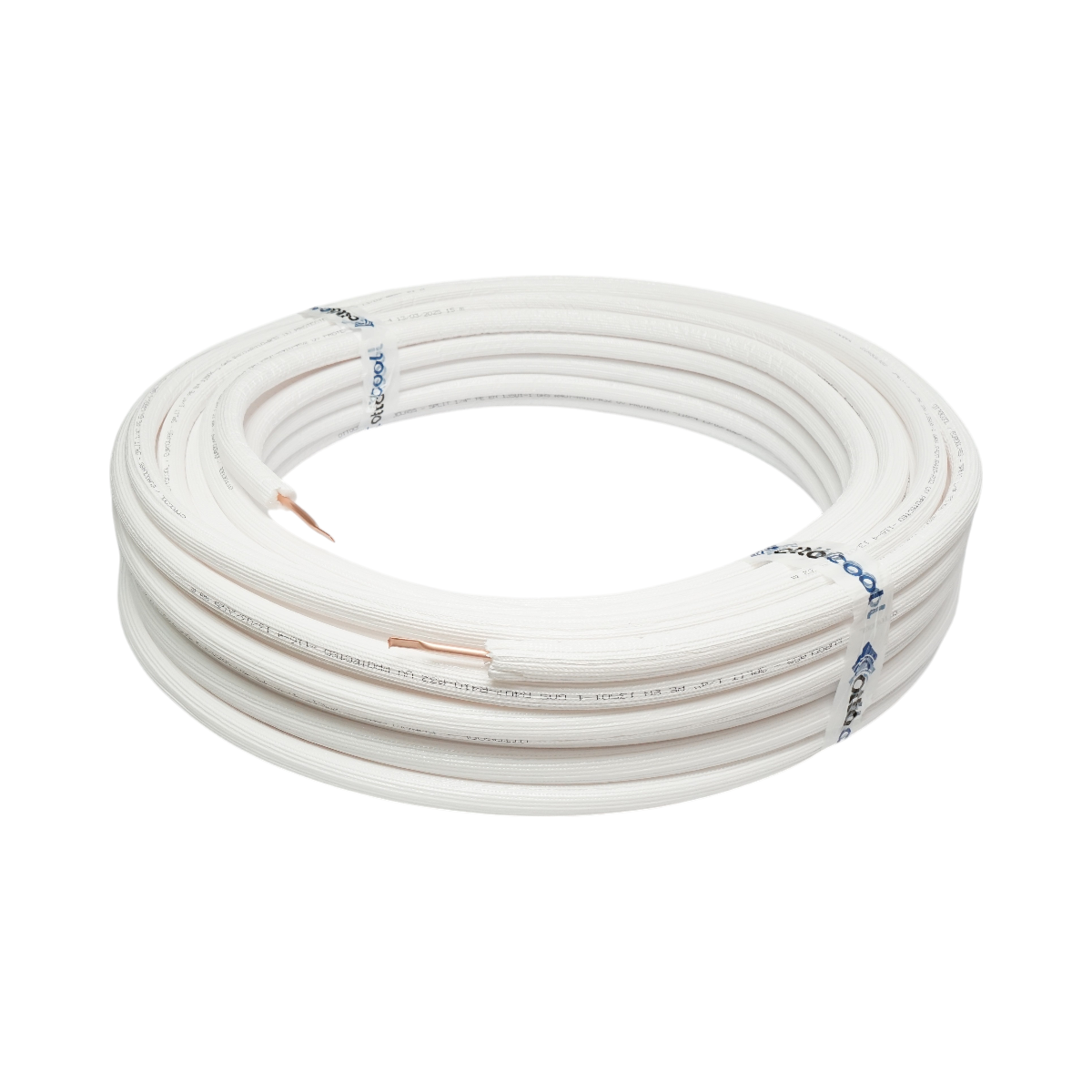 Isolated copper pipe 1/4 (6.35mm), wall thickness 0.70mm, insulation 6mm for air conditioning installations 50m/roll