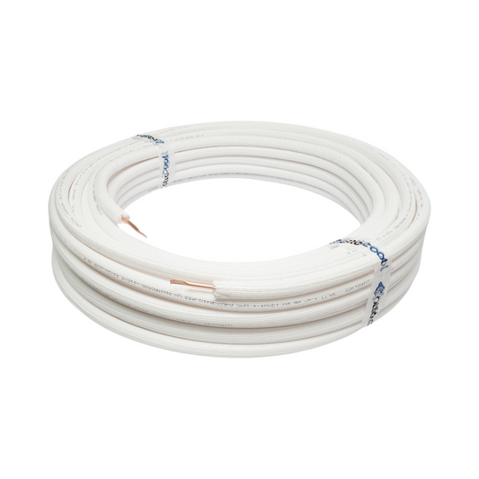 Isolated copper pipe 1/4 (6.35mm), wall thickness 0.70mm, insulation 6mm for air conditioning installations 50m/roll