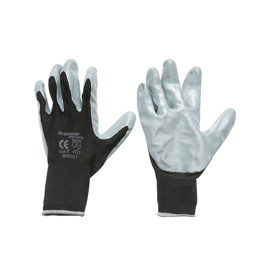 Synthetic work gloves rubberized black-gray size 9 Breckner Germany