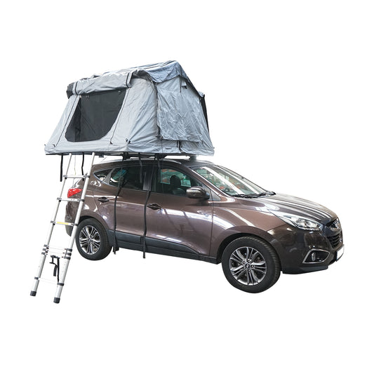 Waterproof car tent for 2 people, attachment to the ceiling with a platform and ladder