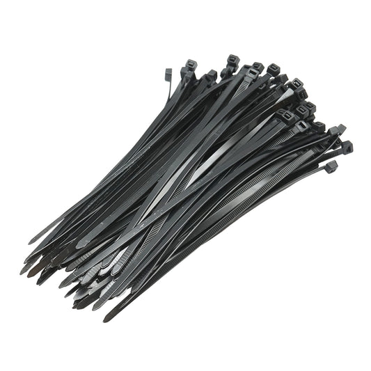 Facets, plastic necklace 4.8x200mm black set of 100 pcs Breckner Germany