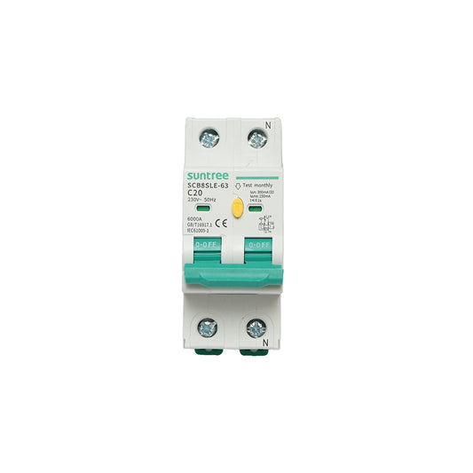 Automatic circuit breaker type 1+N, 20A 400VAC Suntree