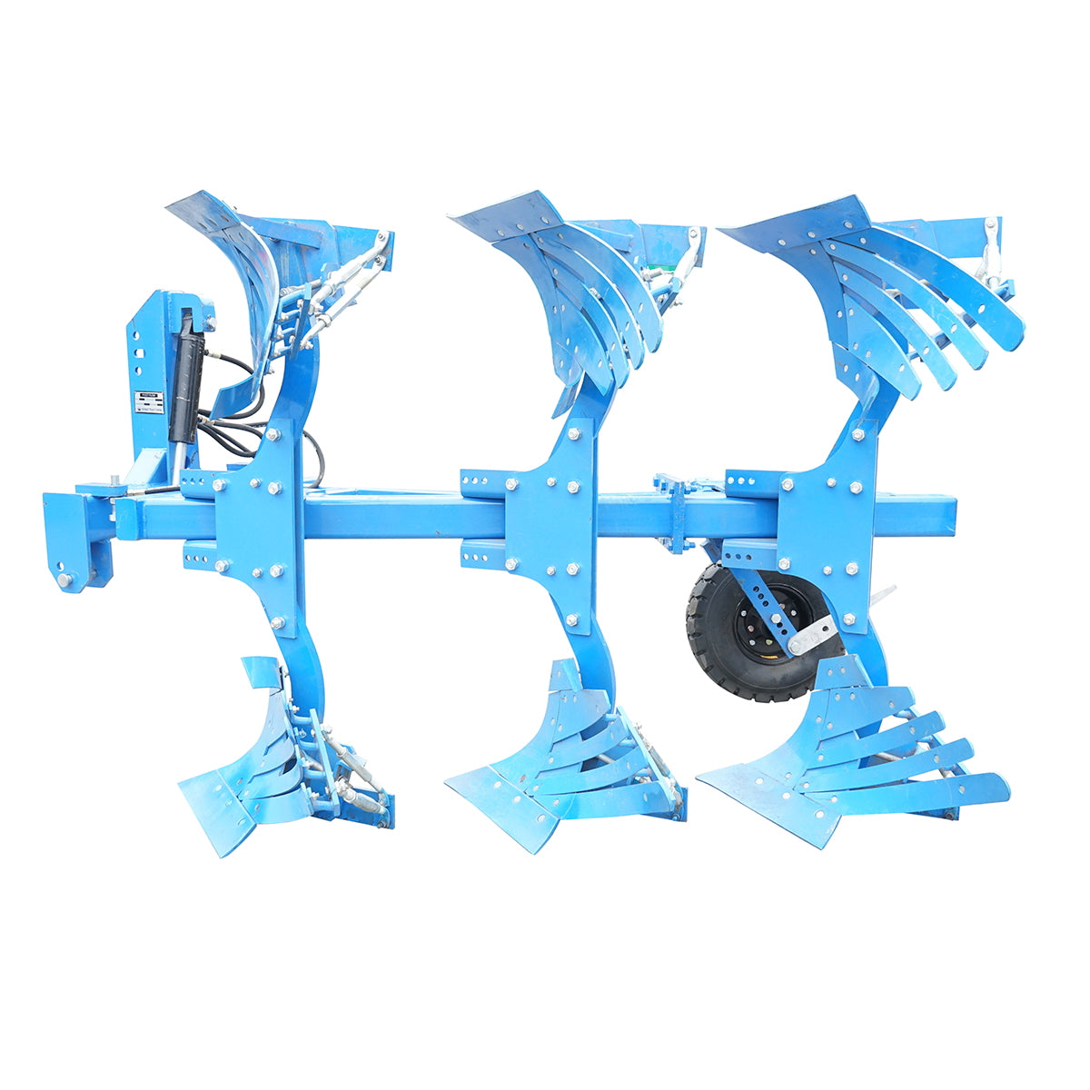 Agricultural plow with 3 (2+1) reversible hydraulic bodies, crested shares Konig Traktoren