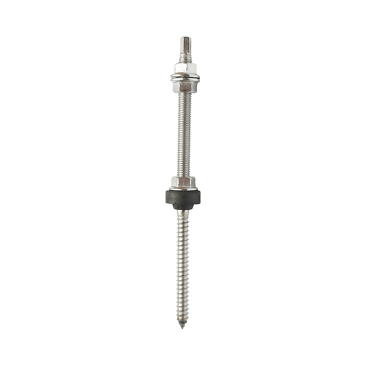 Spacer bolt for corrugated roof M10x200mm with rubber seal for mounting solar photovoltaic panel system B