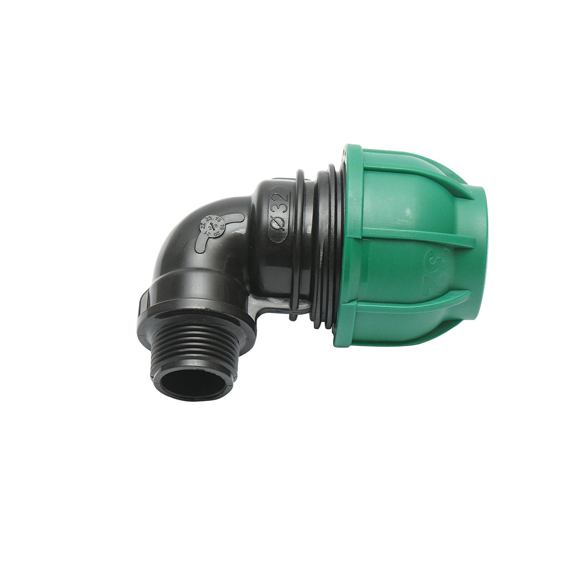 Compression fitting with external thread D32mmx3/4 inch, PN10 Bar for irrigation systems