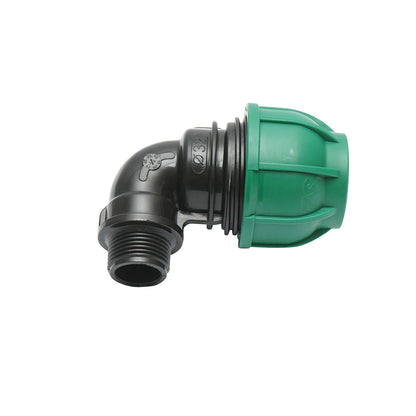 Compression fitting with external thread D32mmx3/4 inch, PN10 Bar for irrigation systems