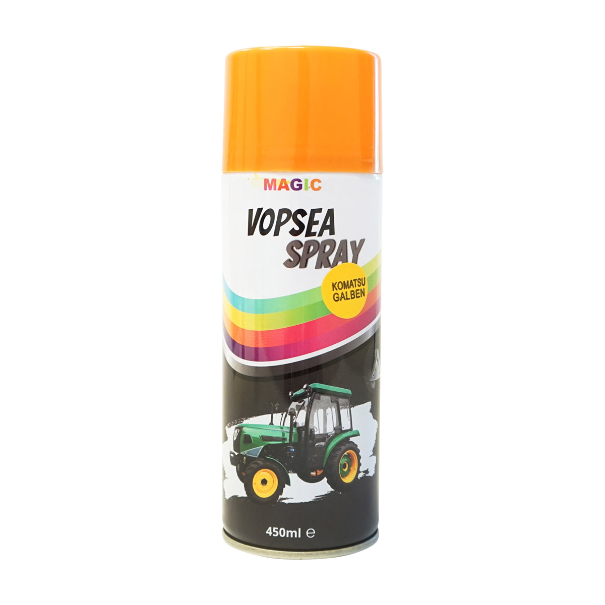 Professional yellow car paint spray type Komatsu with quick drying 450ml MAGIC