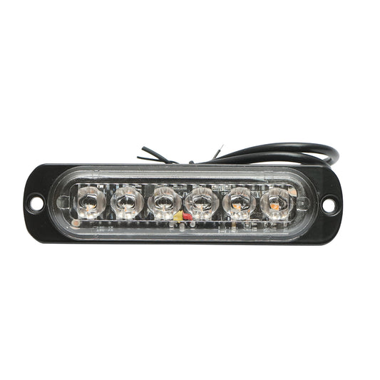 LED marker light 12-24V, 6W, yellow, 6 LEDs 110x30x12mm