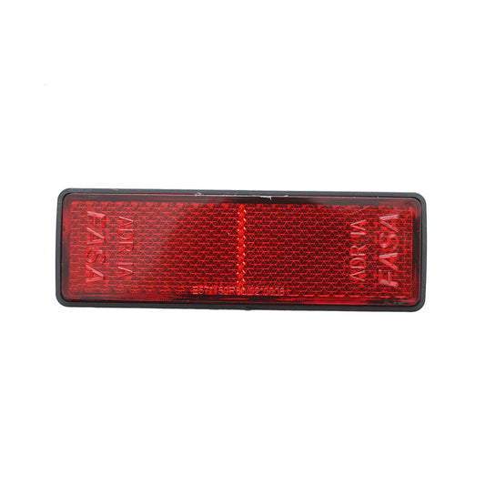 Rectangular reflective 90x32mm red back