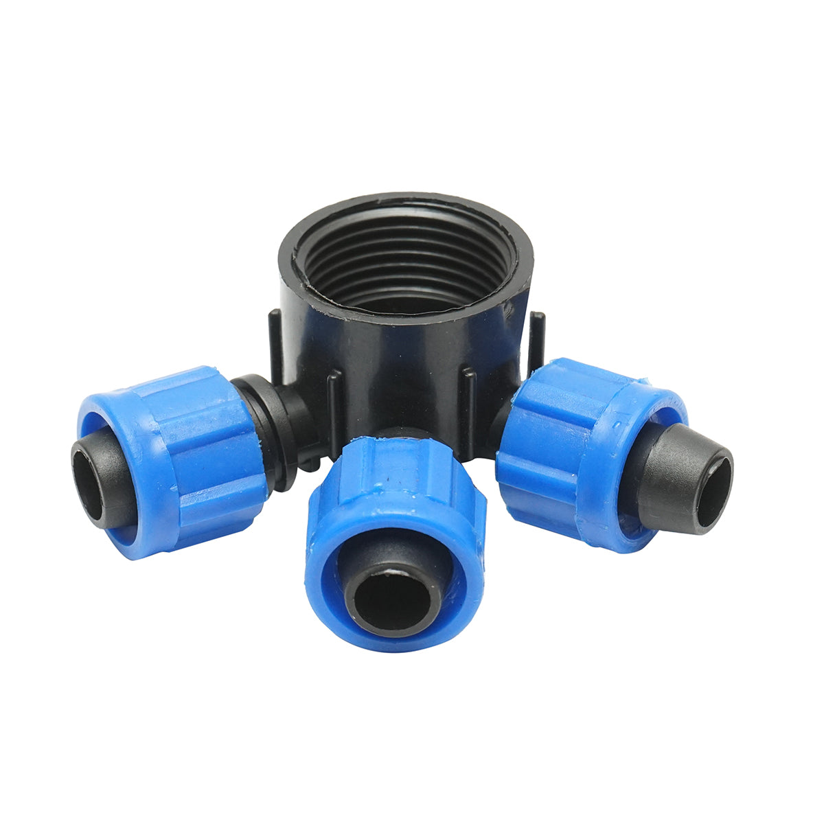 Pipe coupling distributor, 17mm drip tape with 3 heads for irrigation systems