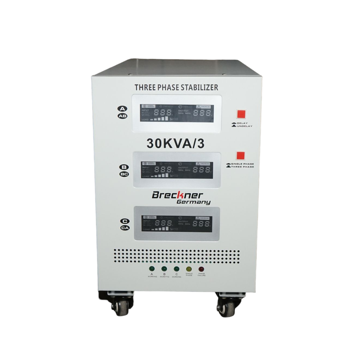 Automatic voltage stabilizer 30KVA, 24KW three-phase with servomotor Breckner Germany