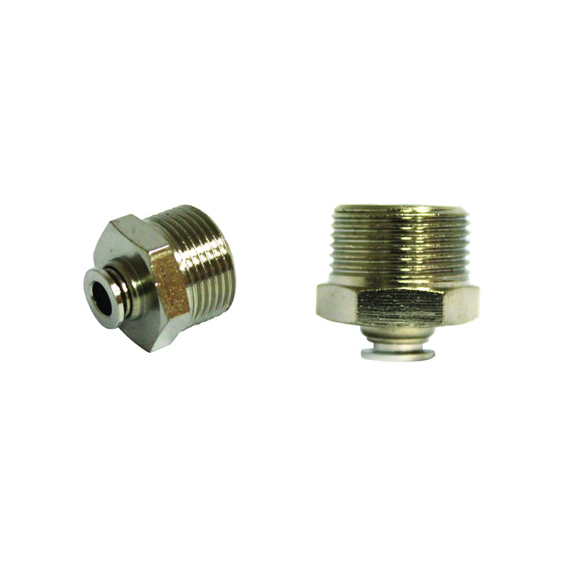 Right quick connector made of metal and metal screw fi 6 with M22.