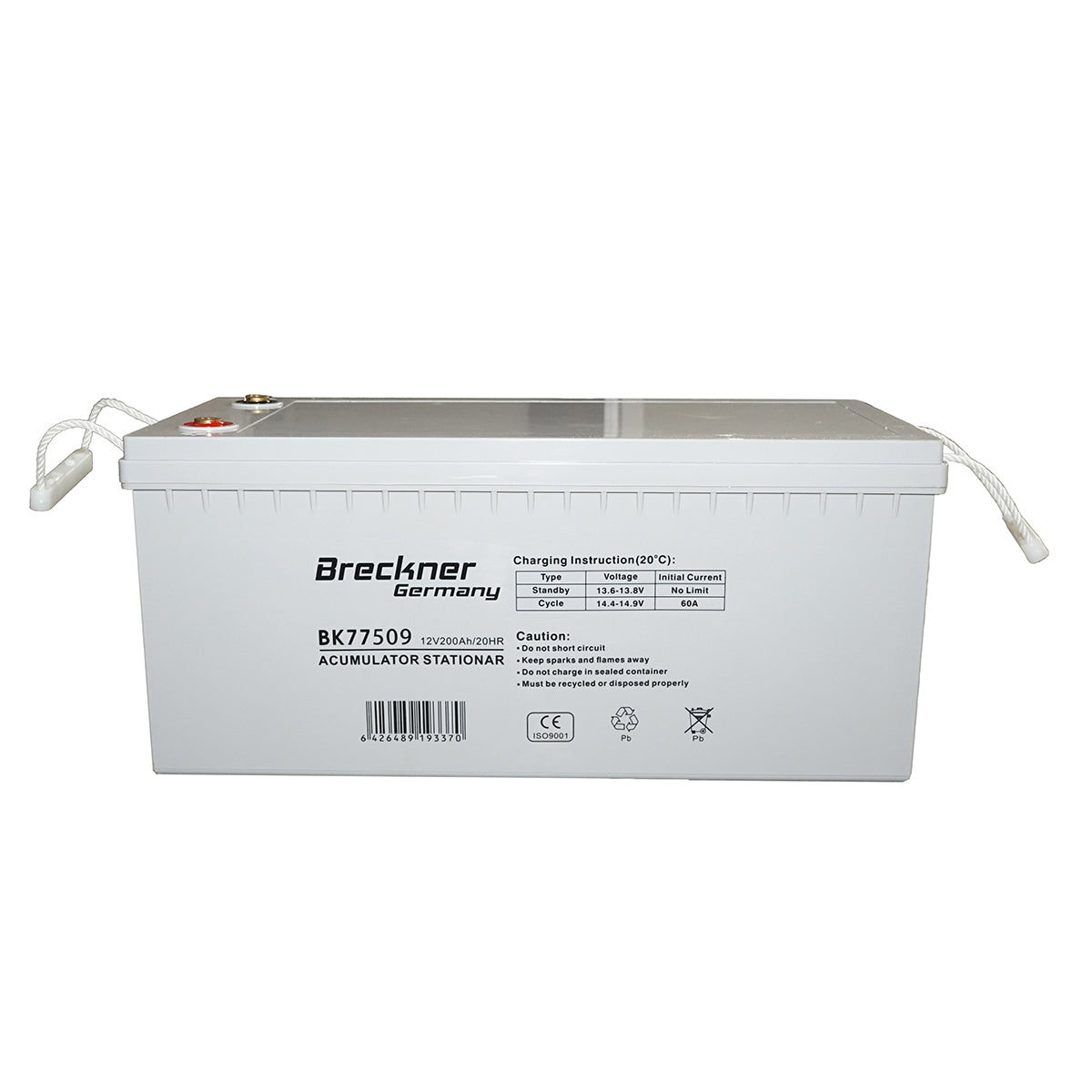 Gel battery 200Ah photovoltaic solar system 12V 20HR 535x250x255mm SL12-200G Breckner Germany