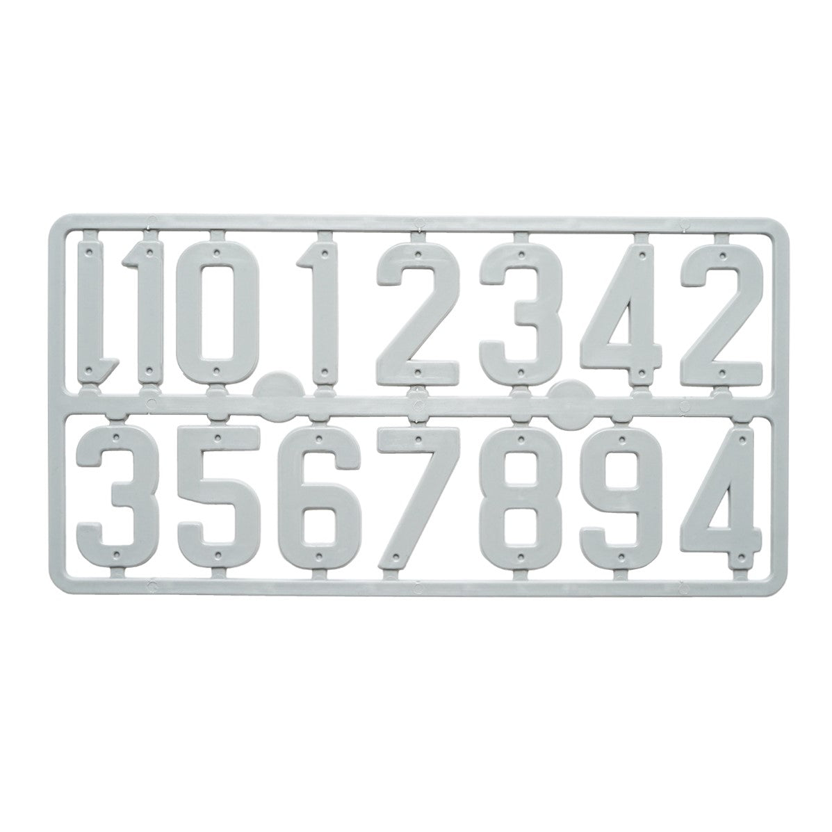 Template with 10 digits for numbering the hives