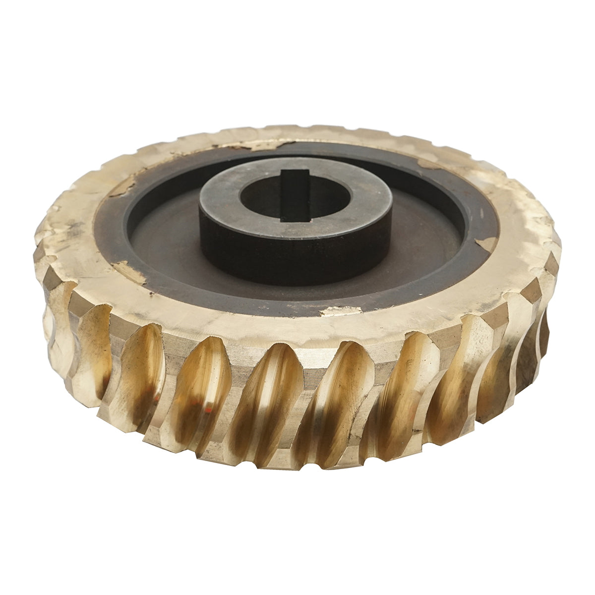 Bronze pinion for forest tractor winch