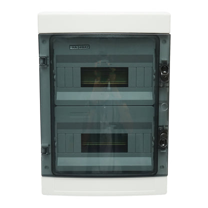 Applied fuse box 2 rows, 24 modules 295x255x130mm IP65 Breckner Germany