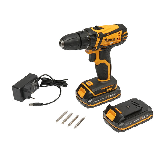 12V 1.3Ah drilling and screwing machine with 2 batteries Hoteche