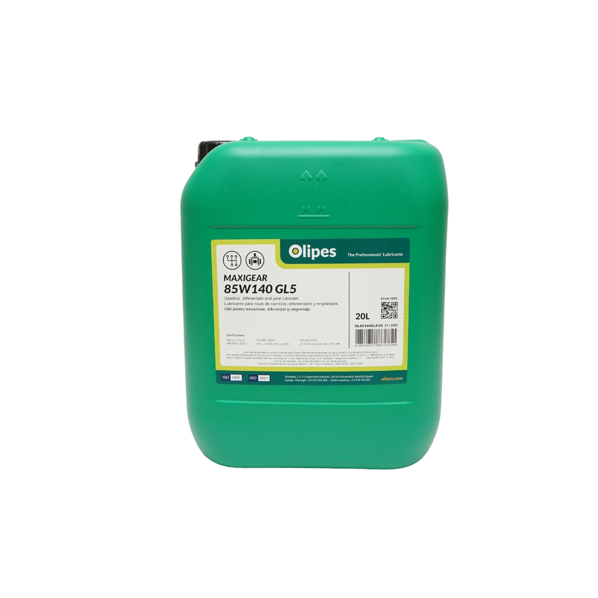Olipes MAXIGEAR 85W140 GL-5 gear oil 20L