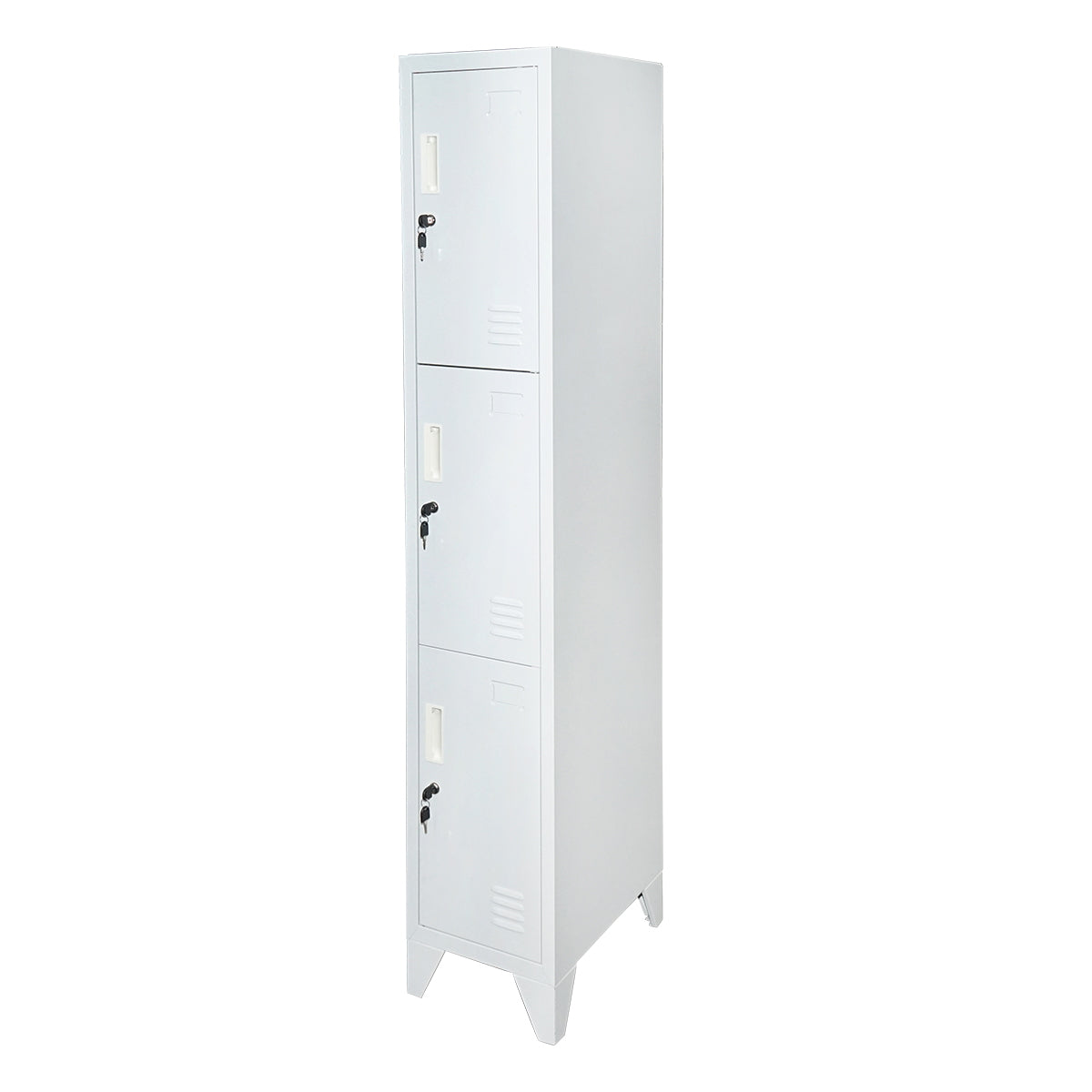 Locker room, metal cabinet with 3 secured doors 1700x300x450mm Breckner Germany