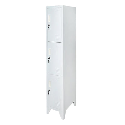 Locker room, metal cabinet with 3 secured doors 1700x300x450mm Breckner Germany