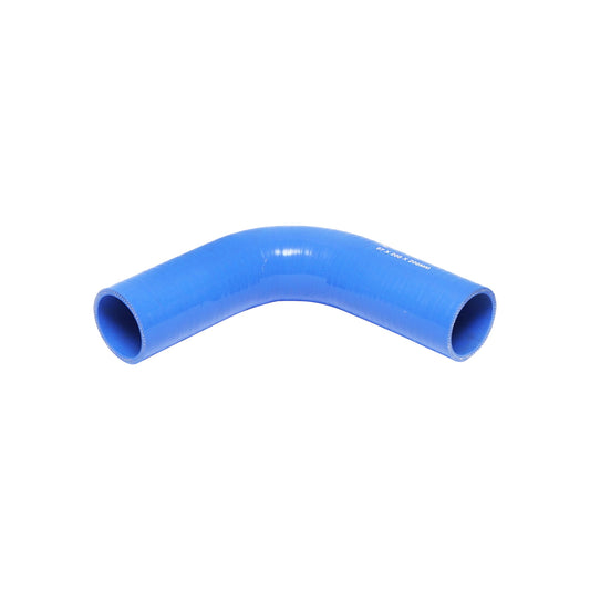 Twisted silicone hose 90 degrees with textile insert 57x200x200mm
