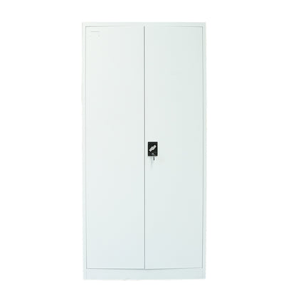 Metal cabinet locker type 1950x920x500mm with 2 secured doors, shelves and bar, gray Breckner Germany
