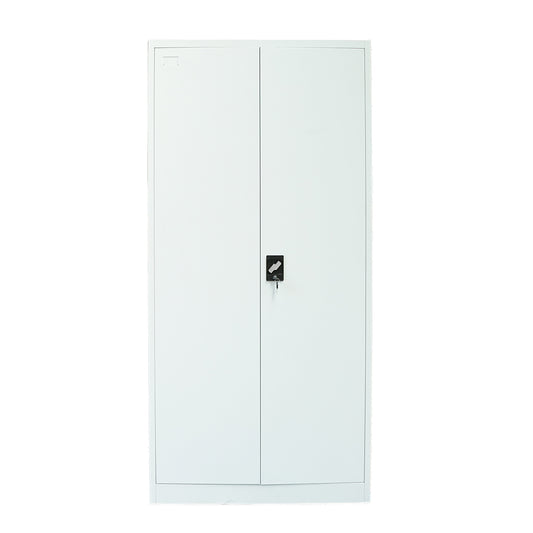 Metal cabinet locker type 1950x920x500mm with 2 secured doors, shelves and bar, gray Breckner Germany
