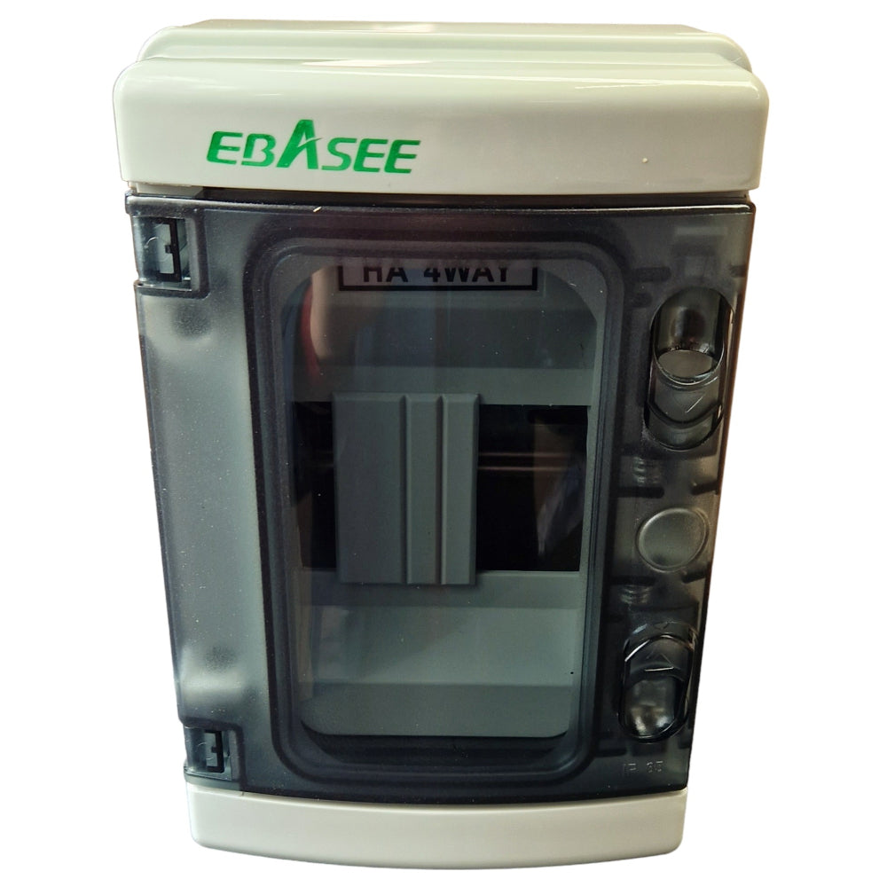 Applied fuse box 1 row, 4 modules, IP65, 210x140x100mm Ebasee