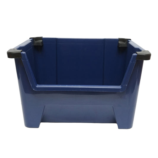 Blue plastic storage box 430x325x300mm