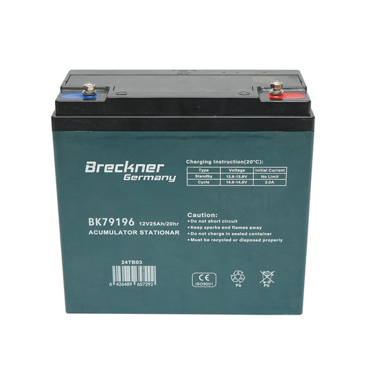 Solar gel battery 12V 25Ah 20HR 180x170x77mm Breckner Germany