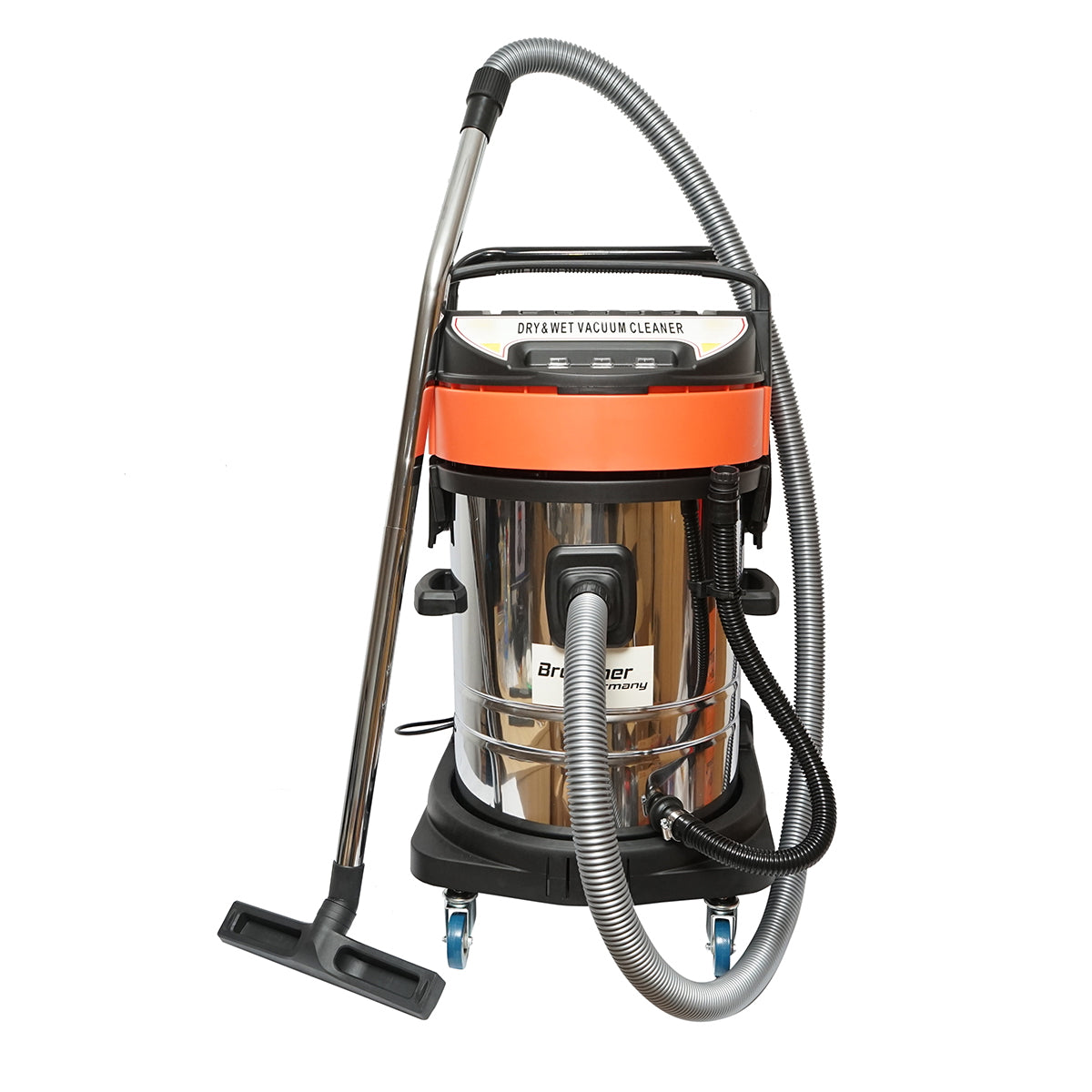 Professional industrial dry/wet vacuum cleaner 3000W, 220V, volume 70L stainless steel body Breckner Germany