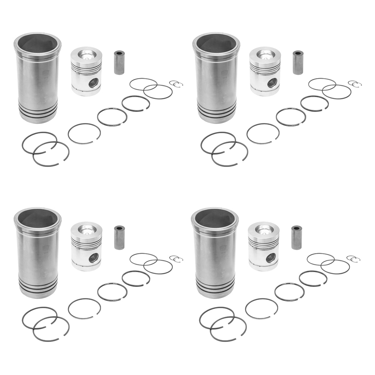 Complete U-650 engine with cylinders, pistons, rings, bolts, bolt safety devices, and seals.