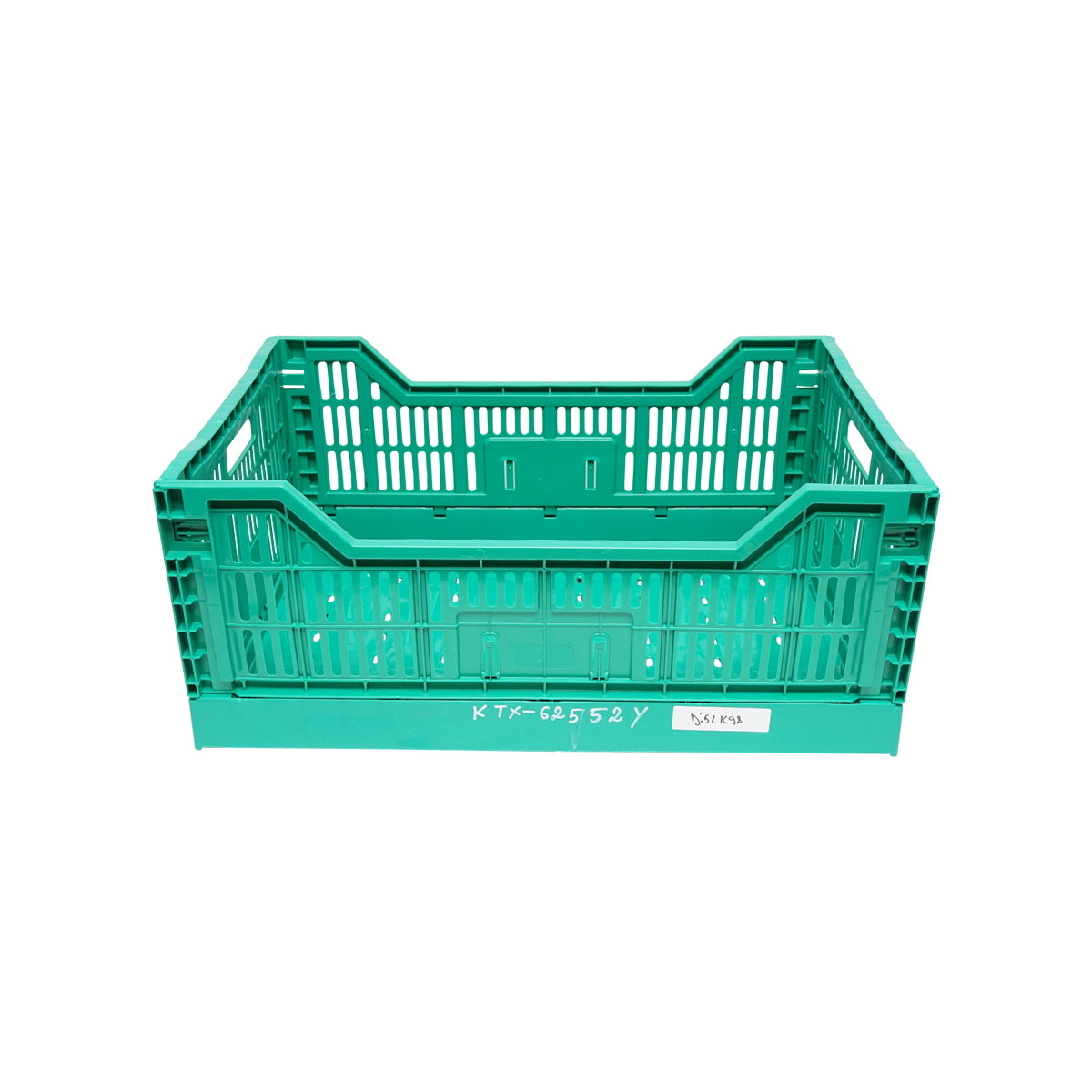Box, foldable plastic box 595x395x250mm, green for storage
