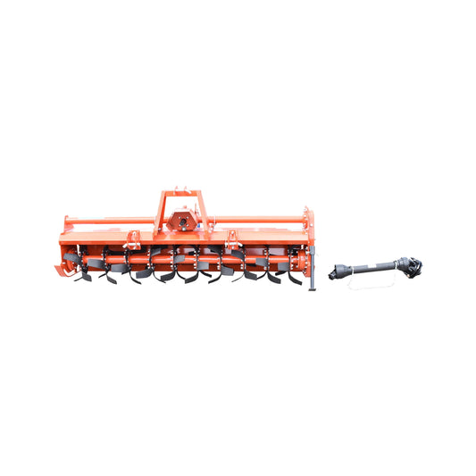 TS81 tiller with three-point attachment, included cardan, required power 55-75HP, working width 2m, depth 12-16cm with 54 Baisan blades.